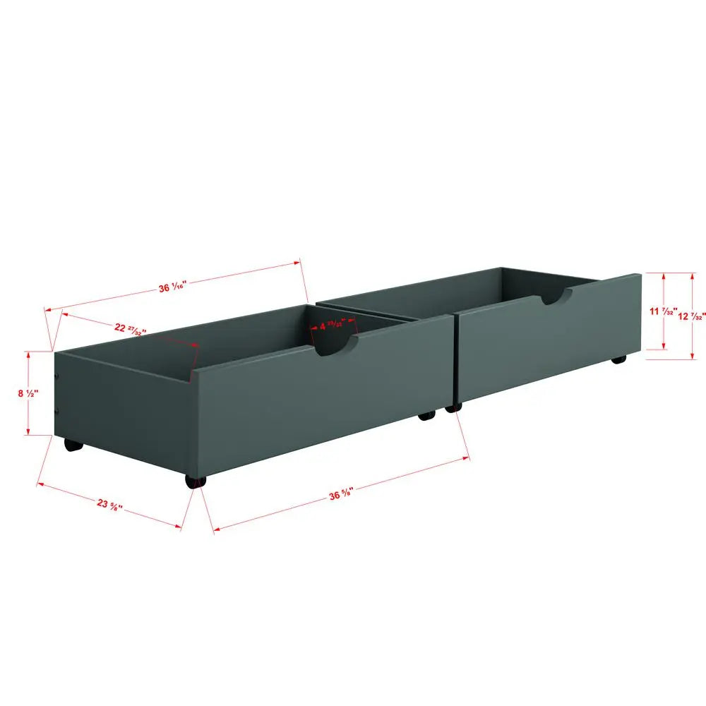 Dual Under Bed Drawers by Donco Trading Donco