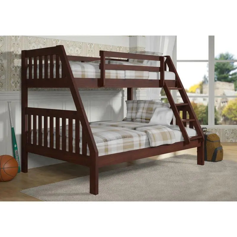 Twin/Full Mission Bunk Bed by Donco Trading Donco