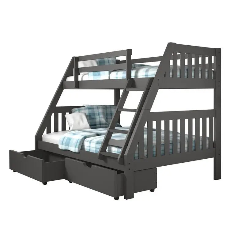 Twin/Full Mission Bunk Bed by Donco Trading Donco