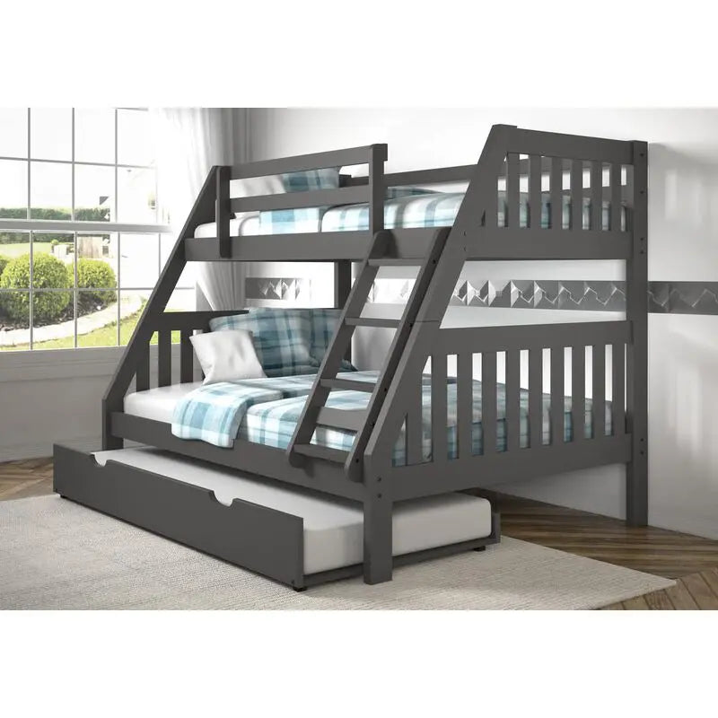 Twin/Full Mission Bunk Bed by Donco Trading Donco