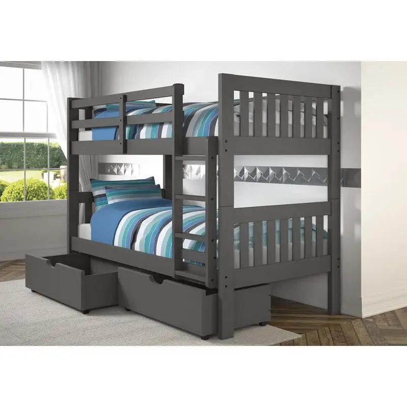 Twin/Twin Mission Bunk Bed by Donco Trading Donco